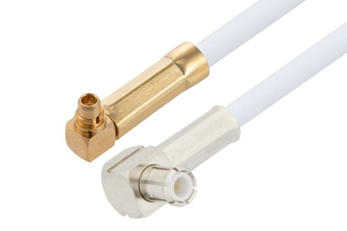 MMCX Plug Right Angle to MCX Plug Right Angle Cable Using RG188-DS Coax ...