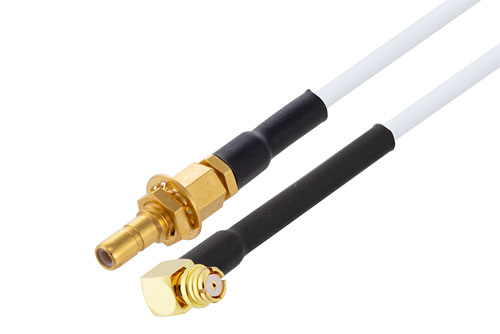 SSMB Jack Bulkhead to SMP Female Right Angle Cable Using RG196 Coax ...