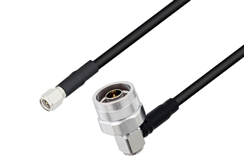 SMA Male to N Male Right Angle Cable Using RG58 Coax