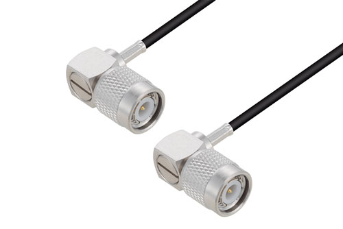 Tnc Male Right Angle To Tnc Male Right Angle Low Loss Cable Using Lmr 100 Coax 5064