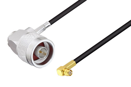 N Male Right Angle To Push On Smp Female Right Angle Low Loss Cable Using Lmr 100 Coax 1060