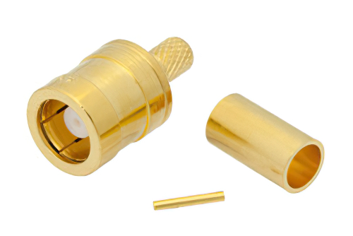 75 Ohm SMB Plug Connector Crimp/Solder Attachment for PE-B150, RG180, RG195