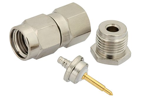 SMA Male Connector Clamp/Solder Attachment for RG178, RG196