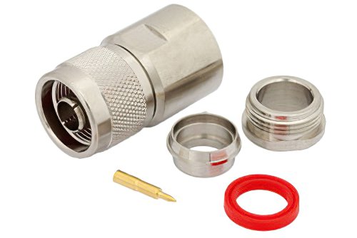 N Male Connector Clamp/Solder Attachment for RG14, RG217