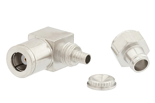 SMB Plug Right Angle Connector Clamp/Solder Attachment For RG174, RG316, RG188