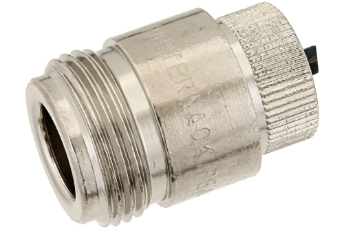 N Female Press In Connector Solder Attachment Tab Terminal, .500 inch Diameter