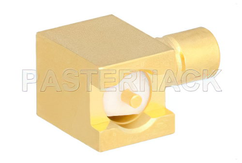 SMB Jack Right Angle Connector Solder Attachment Surface Mount PCB