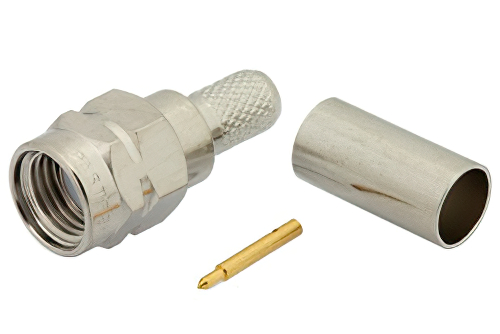 RT SMA Male Connector Crimp/Solder Attachment For RG58