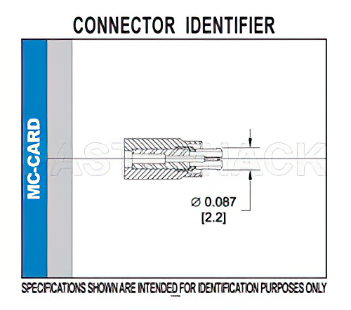 MC-Card Plug Connector Crimp/Solder Attachment For RG174, RG316, RG188