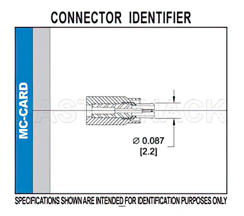 MC-Card Plug Connector Crimp/Solder Attachment For RG178, RG196