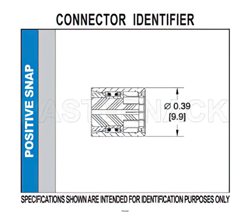 75 Ohm SMB Positive Snap Plug Connector Crimp/Solder Attachment For RG179, RG187