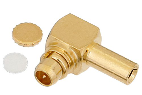 MMCX Plug Right Angle Connector Solder Attachment for PE-047SR, PE-SR047AL, PE-SR047FL