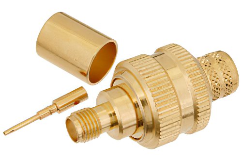 SMA Female Connector Crimp/Solder Attachment for PE-C400, PE-B400, PE-B405, LMR-400, LMR-400-DB, LMR-400-UF, 0.400 inch