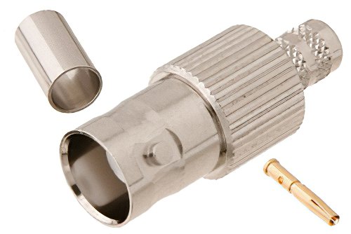 BNC Female Connector Crimp/Solder Attachment for PE-C240, RG8X, 0.240 inch, LMR-240, LMR-240-DB, LMR-240-UF, B7808A