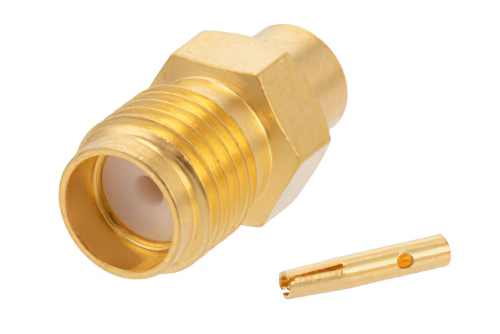 SMA Female Connector Solder Attachment for PE-SR402AL, PE-SR402FL, PE-SR402FLJ, PE-SR402TN, RG402