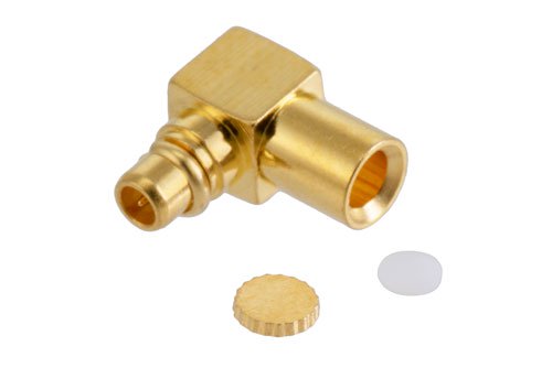 MMCX Plug Right Angle Connector Solder Attachment for PE-SR405AL, PE-SR405FL, PE-SR405FLJ, PE-SR405TN, RG405