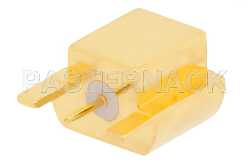 SMP Male Limited Detent Connector Solder Attachment End Launch PCB, Up To 8 GHz