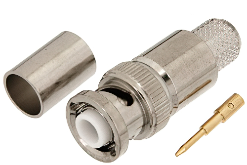 MHV Male Connector Crimp/Solder Attachment for RG213, RG8