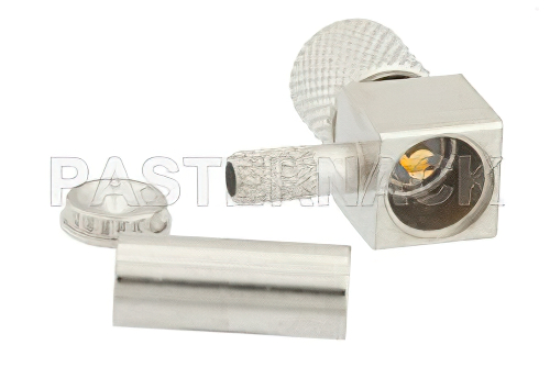 10-32 Male Right Angle Connector Crimp/Solder Attachment for RG316-DS, RG188-DS