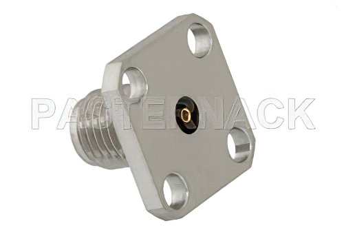 Sma Female Field Replaceable Connector 4 Hole Flange Mount 036 Inch
