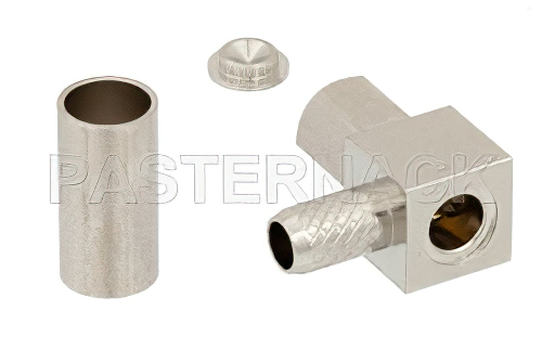 SMC Plug Right Angle Connector Crimp/Solder Attachment for RG58, LMR-195