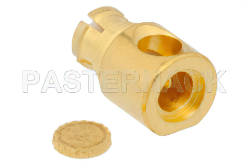 SMP Female Right Angle Connector Solder Attachment for RG405, PE-SR405AL, PE-SR405FL, PE-SR405FLJ, Up To 40 GHz