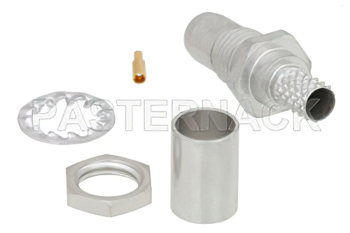 BMA Plug Bulkhead Mount Slide-On Connector Crimp/Solder Attachment for RG142, RG223, RG400, RG55