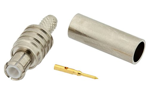 MCX Plug Connector Crimp/Solder Attachment For RG188-DS, RG316-DS