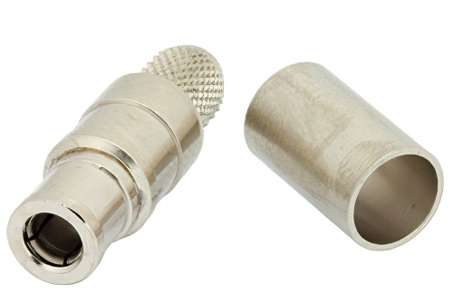 75 Ohm Mini SMB Plug Connector Crimp/Solder Attachment for RG59B/U, RG62, RG71