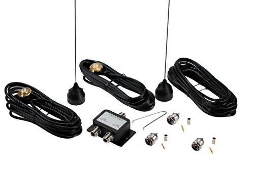 Dual Band Duplexed Antenna Kit 108-174 380-870 MHz NMO Mount/N Type Connectors
