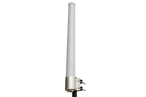 6-6 dBi Omni Antenna 2.4-2.5 GHz, 5.1-5.8 GHz, N Type Female PVC Radome, 1.6:1 Max VSWR, 2 Port