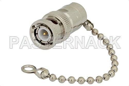 0.5 Watt RF Load with Chain Up to 1,000 MHz with 75 Ohm BNC Male Nickel Plated Brass