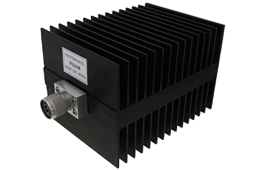 High Power 100 Watt RF Load Up to 4 GHz With N Male Input Square Body Black Anodized Aluminum Heatsink