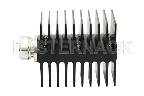 Medium Power 50 Watts RF Load Up To 4 GHz With 7/16 DIN Male Input Square Body Black Anodized Aluminum Heatsink