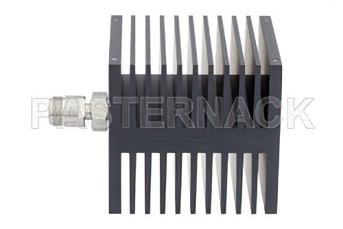 Medium Power 50 Watts RF Load Up To 18 GHz With N Female Input Square Body Black Anodized Aluminum Heatsink