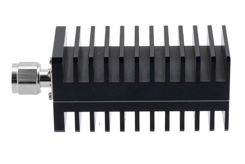 50 Watt RF Load (Termination) Up to 6 GHz With N Male Input Black Anodized Aluminum Body