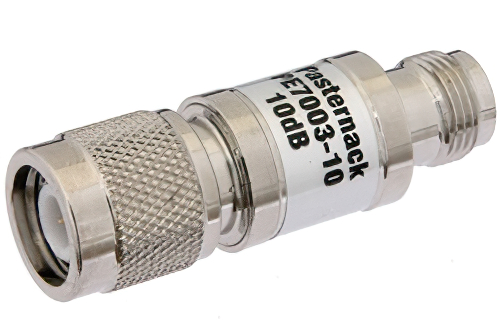 Db Fixed Attenuator Tnc Male To Tnc Female Brass Nickel Body Rated