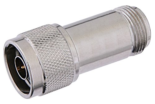 10 dB Fixed Attenuator, N Male to N Female Passivated Stainless Steel Body  Rated to 2 Watts Up to 18 GHz