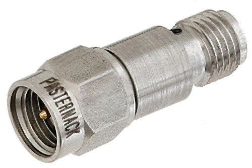 10 dB Fixed Attenuator, SMA Male to SMA Female Passivated Stainless Steel Body Rated to 2 Watts Up to 18 GHz