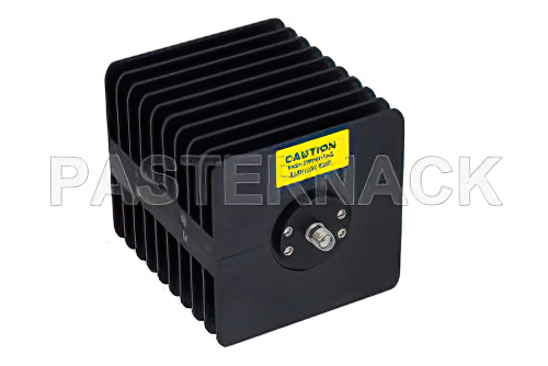 2 dB Fixed Attenuator, SMA Male to SMA Female Black Anodized Aluminum Heatsink Body Rated to 25 Watts Up to 18 GHz