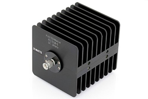 6 dB Fixed Attenuator, SMA Male to SMA Female Black Anodized Aluminum Heatsink Body Rated to 25 Watts Up to 18 GHz