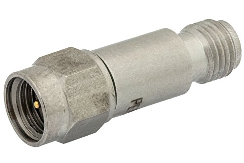 30 dB Fixed Attenuator, 2.92mm Male to 2.92mm Female Passivated Stainless Steel Body Rated to 2 Watts Up to 26.5 GHz