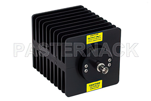 20 dB Fixed Attenuator, BNC Male To BNC Female Directional Black Anodized Aluminum Heatsink Body Rated To 100 Watts Up To 1000 MHz