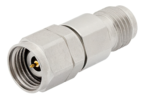 3 dB Fixed Attenuator, 2.4mm Male to 2.4mm Female Passivated Stainless Steel Body Rated to 1 Watt Up to 50 GHz