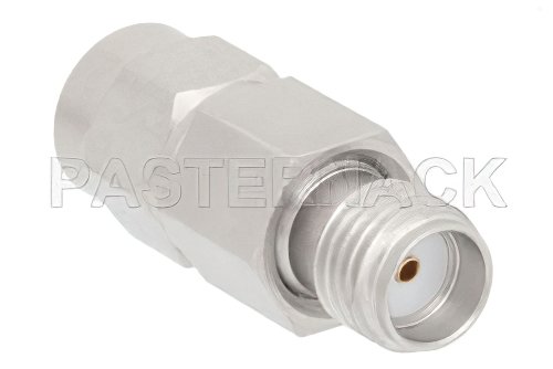 20 dB Fixed Attenuator, SMA Male to SMA Female Passivated Stainless Steel Body Rated to 2 Watts Up to 6 GHz