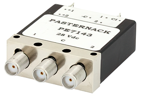 SPDT Electromechanical Relay Latching Switch, DC to 18 GHz, up to 85W, 24V, Indicators, Self Cut Off, SMA