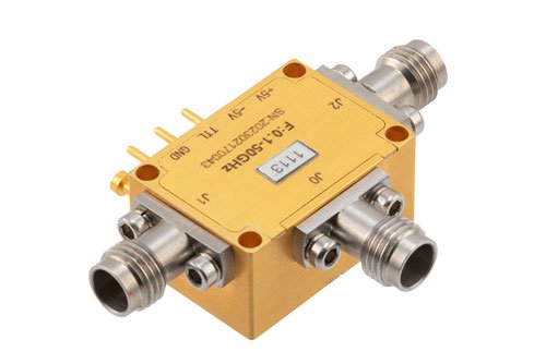 Absorptive SPDT Ultra-Wideband SPDT PIN Diode Switch Operating 100 MHz to 50 GHz, Up to 23 dBm, 50 nsec and 2.4mm