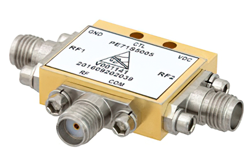 65 dB High Isolation SPDT PIN Diode Switch DC to 18 GHz, 3 dB Insertion Loss with SMA
