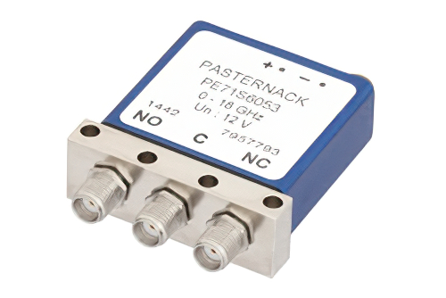 SPDT Electromechanical Relay Failsafe Switch, DC to 18 GHz, up to 240W, 12V, SMA