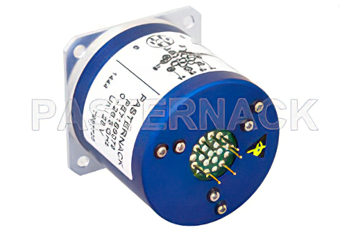 SP6T Electromechanical Relay Latching Switch, Terminated, DC to 26.5 GHz, up to 240W, 28V Self Cut Off, Reset, Diodes, SMA